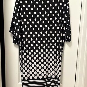 MSK Women’s Dress with Black and White Dots
